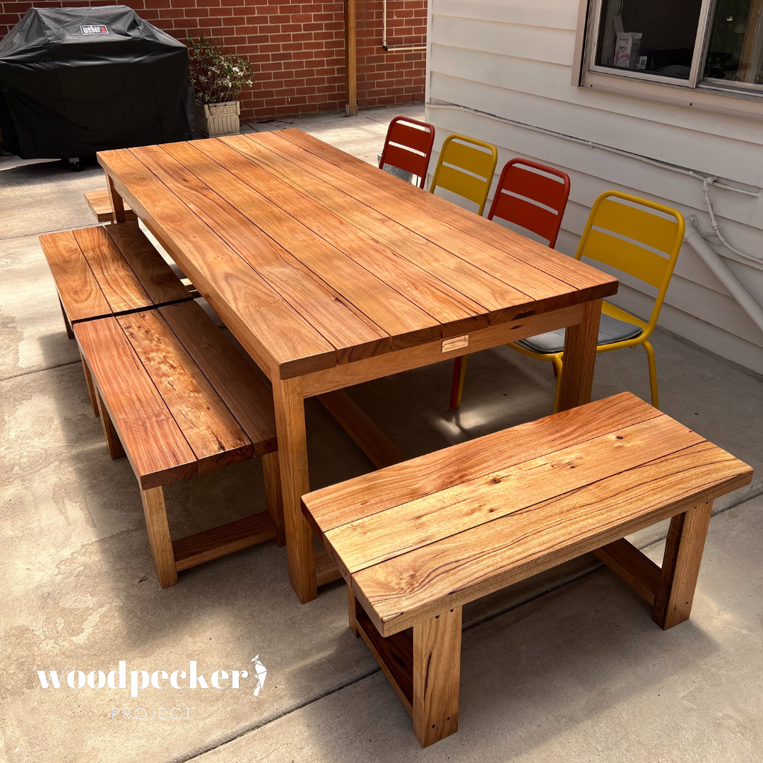 Solid Hardwood Outdoor Table Set