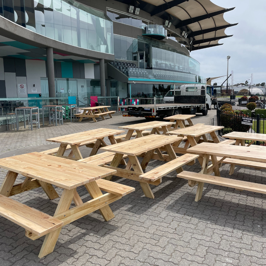 Picnic tables event hire