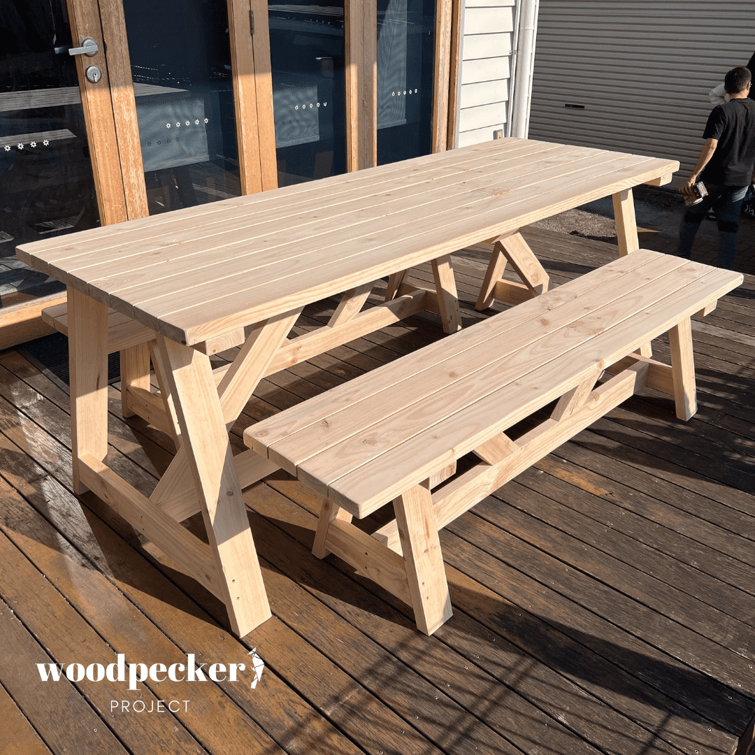 Compact modern outdoor table set with foldable chairs, perfect for easy storage and convenient outdoor dining