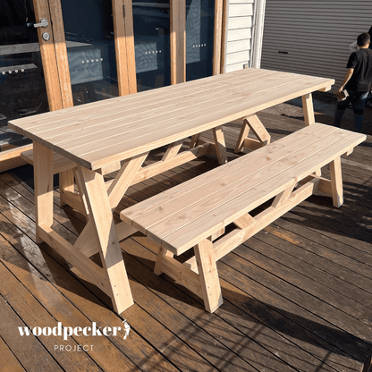 Compact modern outdoor table set with foldable chairs, perfect for easy storage and convenient outdoor dining