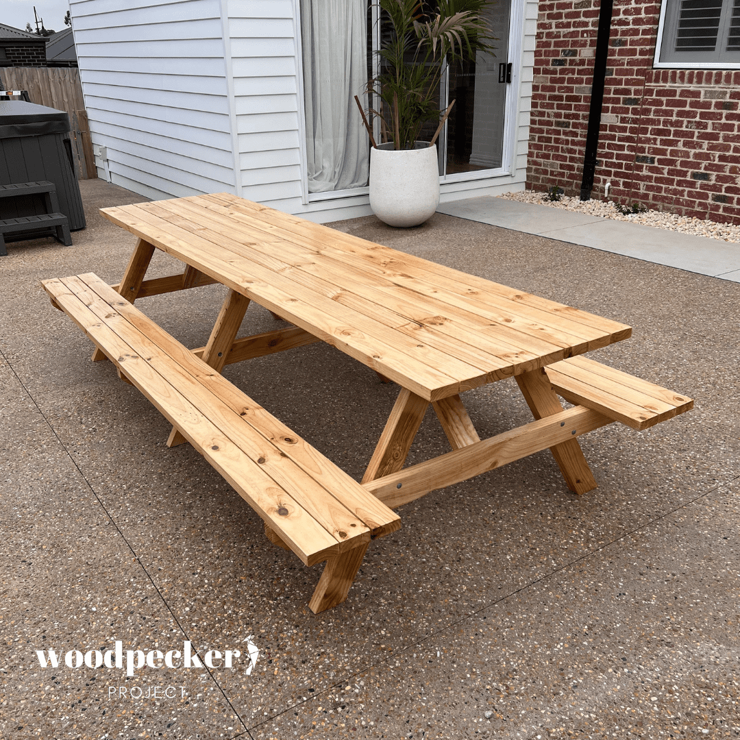 Restaurant-grade picnic tables for al fresco dining