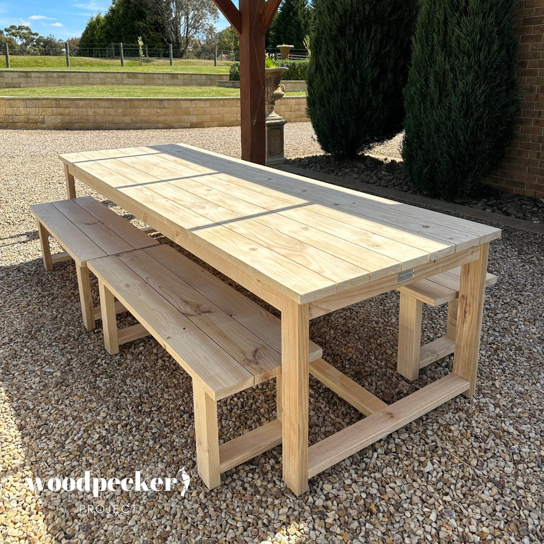 Upgrade your outdoor entertainment area with this Solid Outdoor Table Set, featuring timeless design elements and superior craftsmanship.