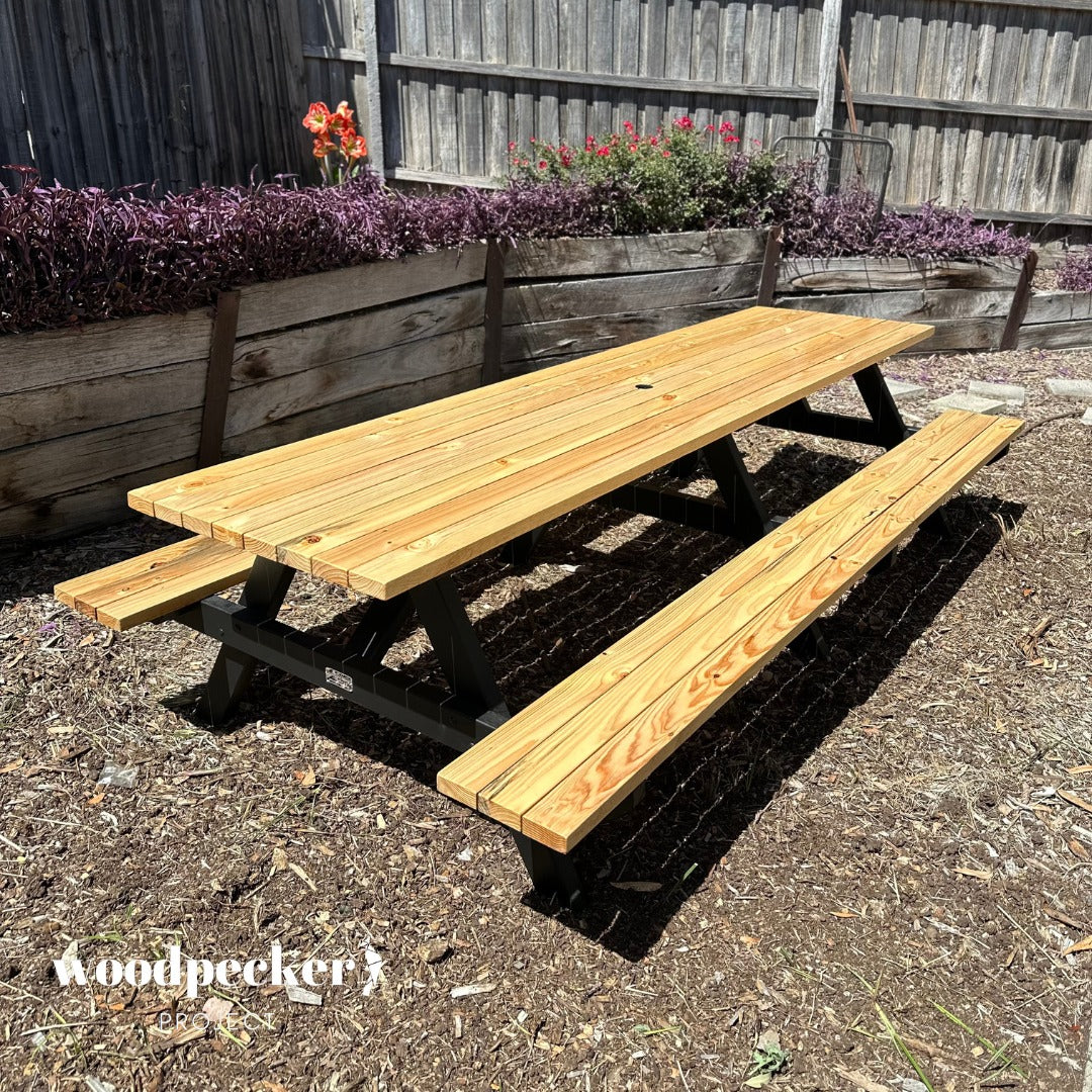 Colorful picnic tables for elementary schools