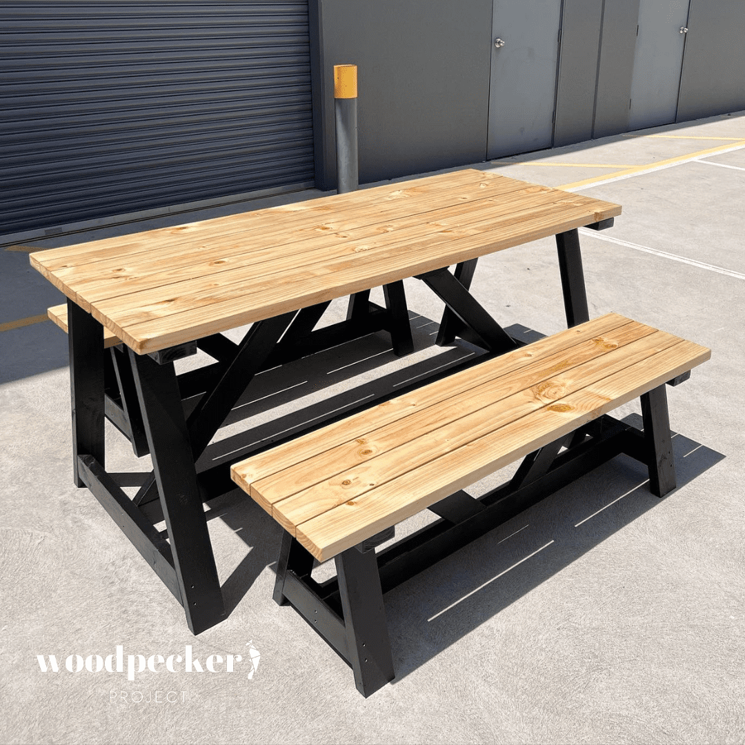 Versatile modern outdoor dining table set with modular seating options, allowing for customizable configurations to suit your needs