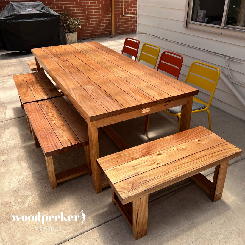 Solid Hardwood Outdoor Table Set Woodpecker Project
