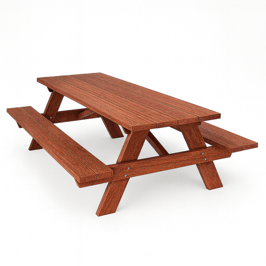 Mixed Reds Hardwood Picnic Table