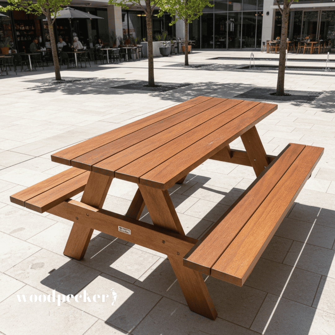 Mixed Reds Hardwood Picnic Table