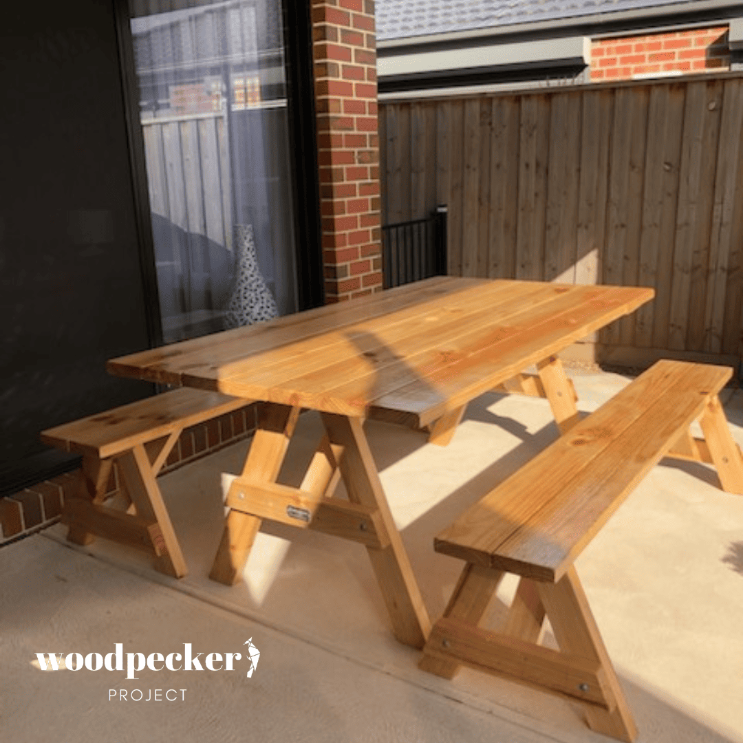 Separated Picnic Table Set