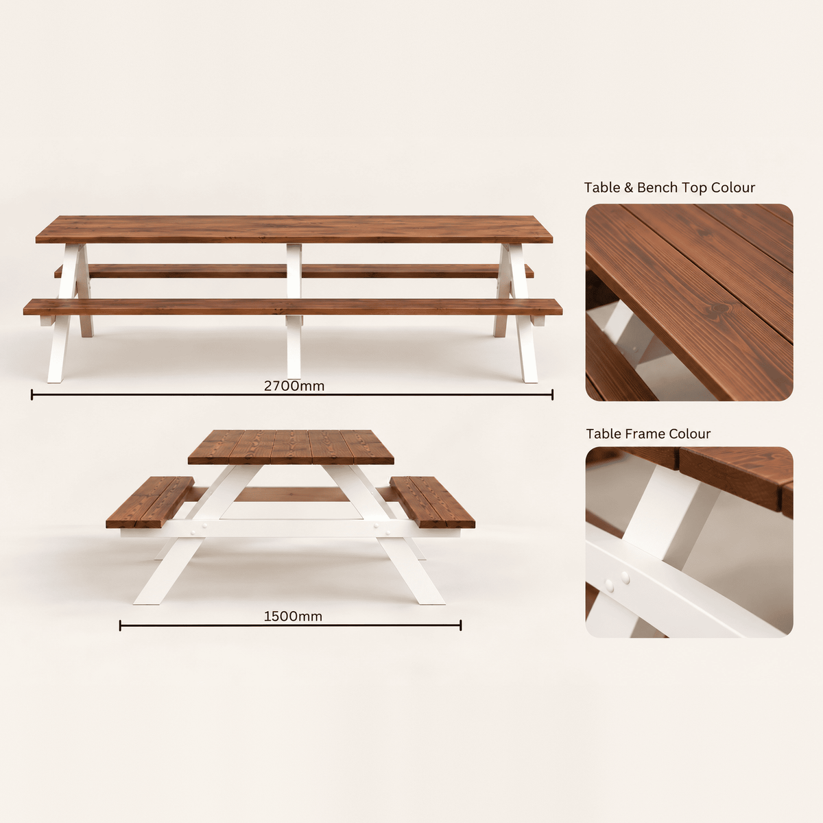 Solid Picnic Tables