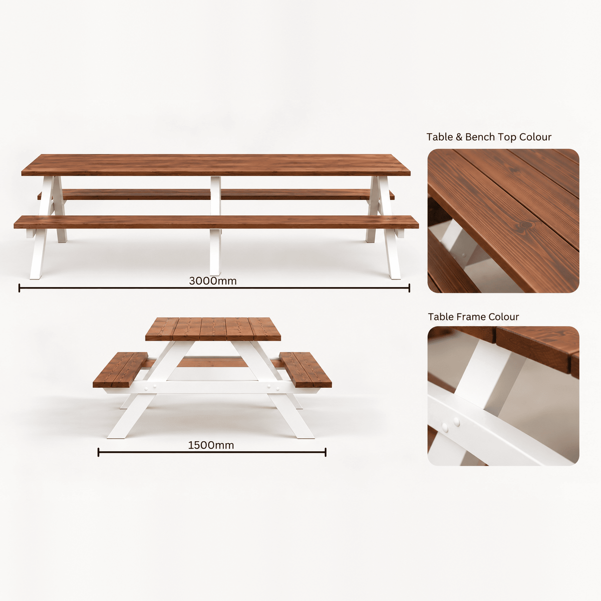Solid Picnic Tables
